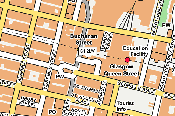 G1 2LW map - OS OpenMap – Local (Ordnance Survey)