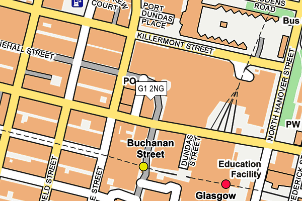 G1 2NG map - OS OpenMap – Local (Ordnance Survey)