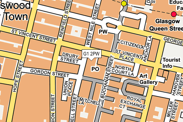 G1 2PW map - OS OpenMap – Local (Ordnance Survey)