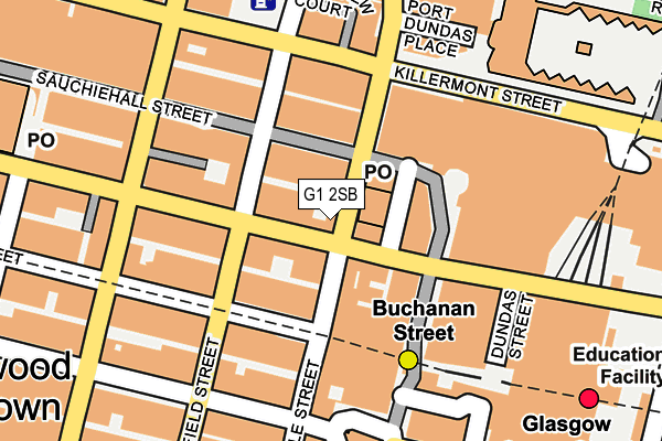 G1 2SB map - OS OpenMap – Local (Ordnance Survey)