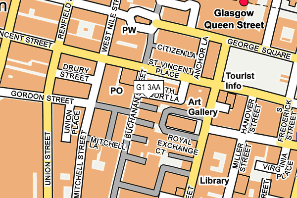 G1 3AA map - OS OpenMap – Local (Ordnance Survey)