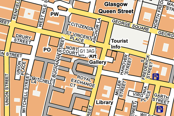 G1 3AG map - OS OpenMap – Local (Ordnance Survey)