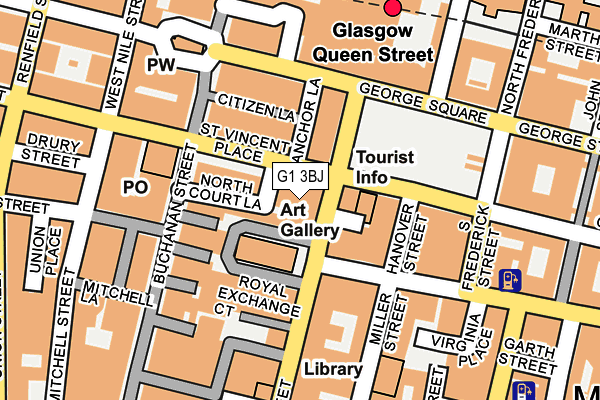 G1 3BJ map - OS OpenMap – Local (Ordnance Survey)