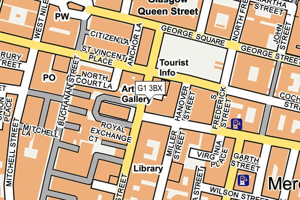 G1 3BX map - OS OpenMap – Local (Ordnance Survey)