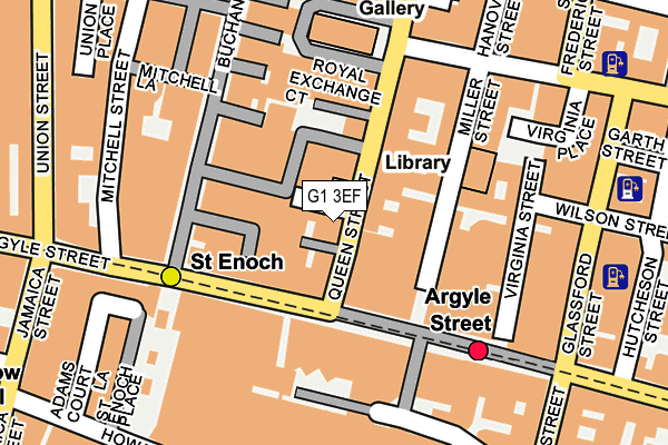 G1 3EF map - OS OpenMap – Local (Ordnance Survey)