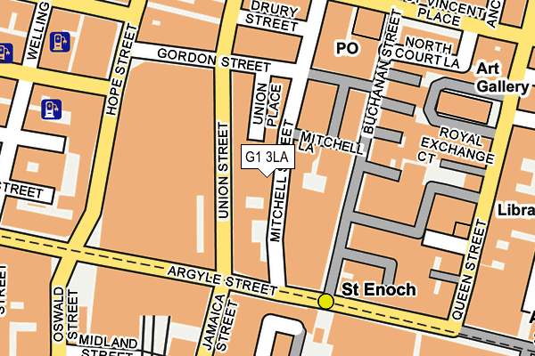 G1 3LA map - OS OpenMap – Local (Ordnance Survey)