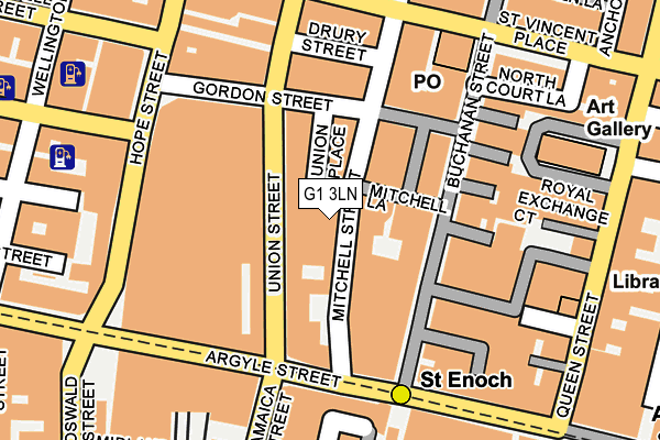G1 3LN map - OS OpenMap – Local (Ordnance Survey)
