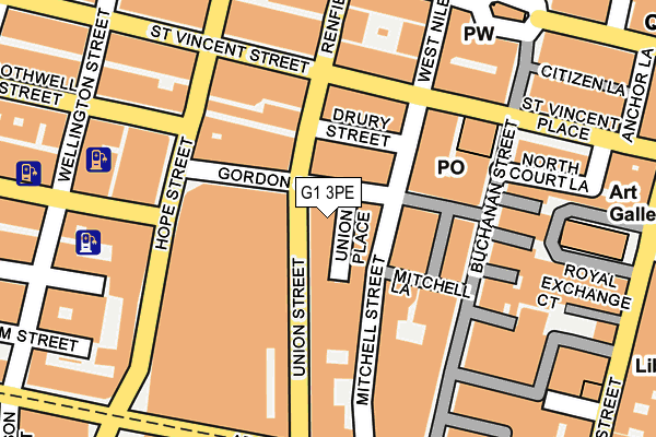 G1 3PE map - OS OpenMap – Local (Ordnance Survey)