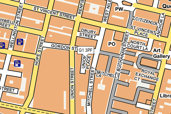 G1 3PF map - OS OpenMap – Local (Ordnance Survey)