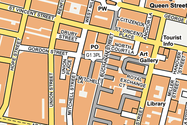 G1 3PL map - OS OpenMap – Local (Ordnance Survey)