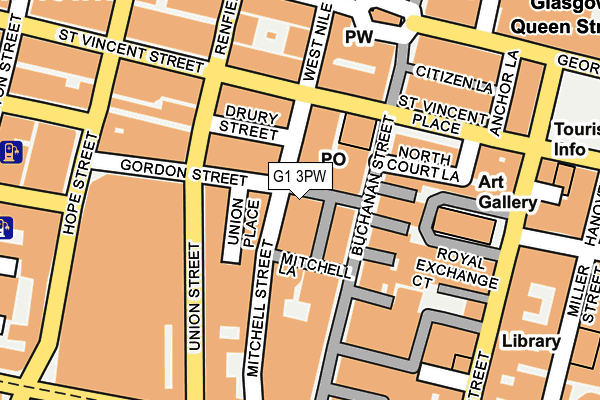 G1 3PW map - OS OpenMap – Local (Ordnance Survey)