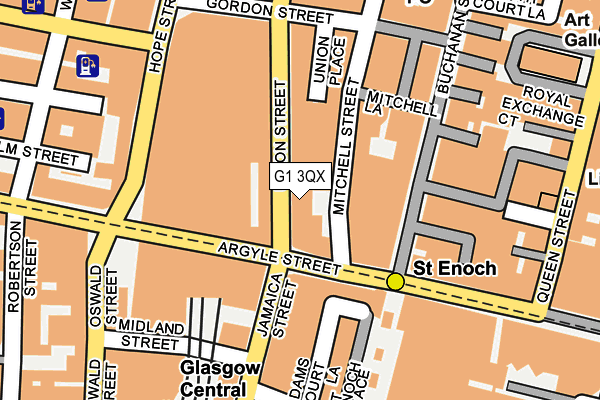 G1 3QX map - OS OpenMap – Local (Ordnance Survey)
