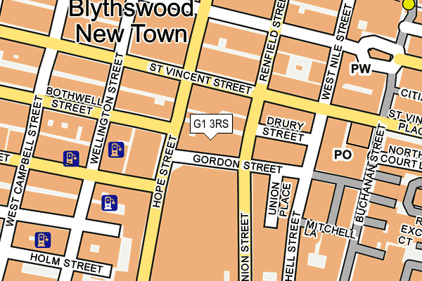 G1 3RS map - OS OpenMap – Local (Ordnance Survey)