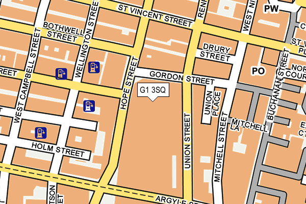 G1 3SQ map - OS OpenMap – Local (Ordnance Survey)