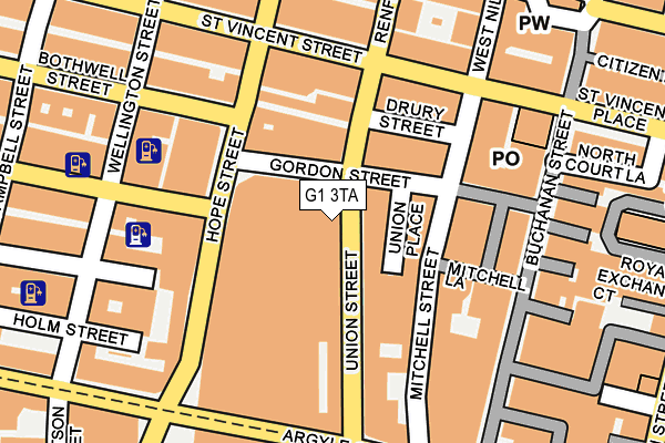 G1 3TA map - OS OpenMap – Local (Ordnance Survey)