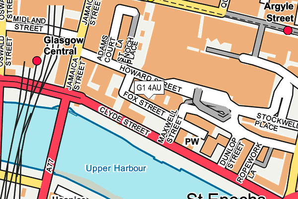 G1 4AU map - OS OpenMap – Local (Ordnance Survey)