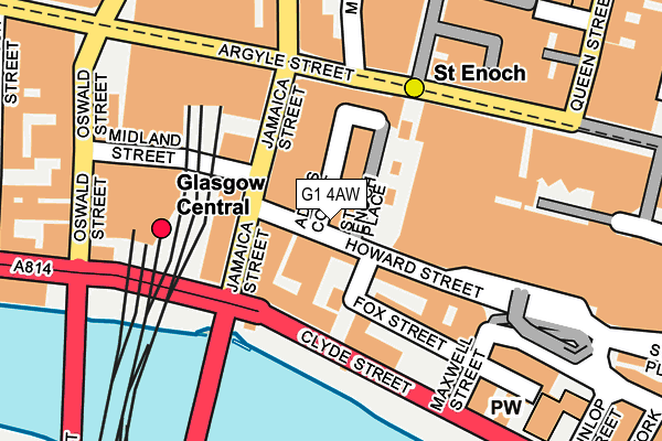 G1 4AW map - OS OpenMap – Local (Ordnance Survey)