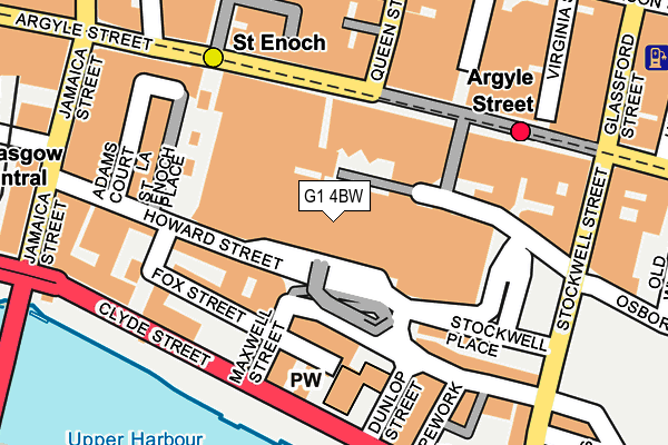 G1 4BW map - OS OpenMap – Local (Ordnance Survey)