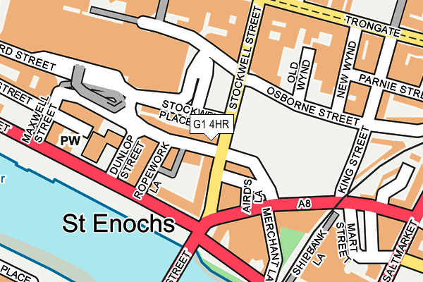 G1 4HR map - OS OpenMap – Local (Ordnance Survey)