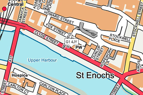 G1 4JY map - OS OpenMap – Local (Ordnance Survey)