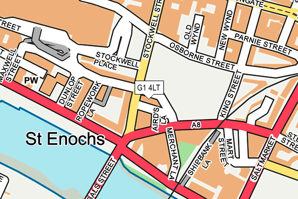 G1 4LT map - OS OpenMap – Local (Ordnance Survey)