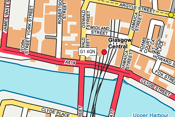 G1 4QN map - OS OpenMap – Local (Ordnance Survey)