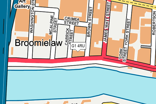 G1 4RU map - OS OpenMap – Local (Ordnance Survey)