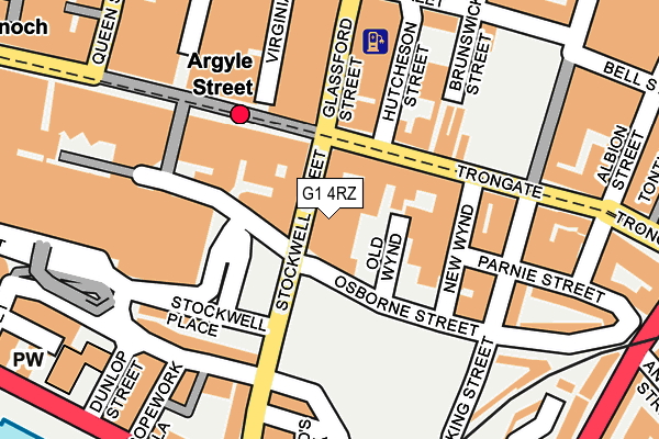 G1 4RZ map - OS OpenMap – Local (Ordnance Survey)