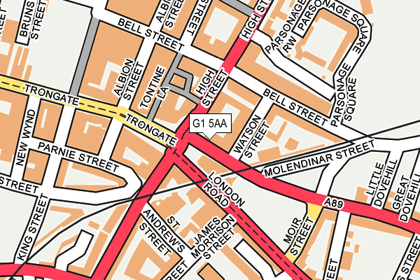 G1 5AA map - OS OpenMap – Local (Ordnance Survey)