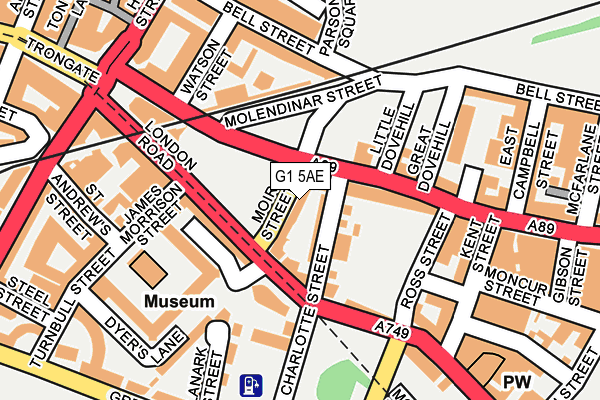 G1 5AE map - OS OpenMap – Local (Ordnance Survey)