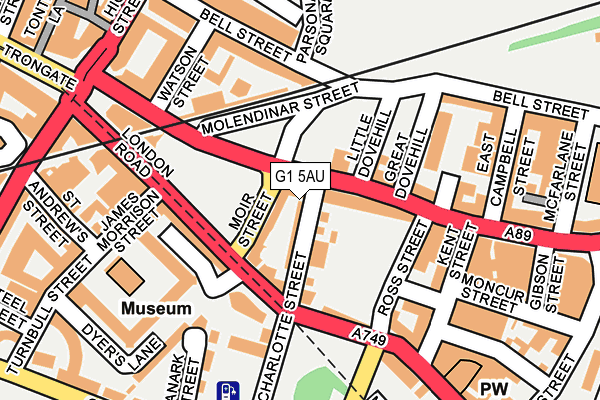 G1 5AU map - OS OpenMap – Local (Ordnance Survey)