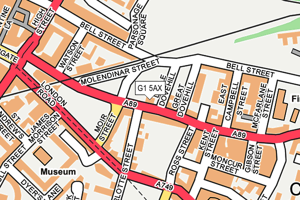 G1 5AX map - OS OpenMap – Local (Ordnance Survey)