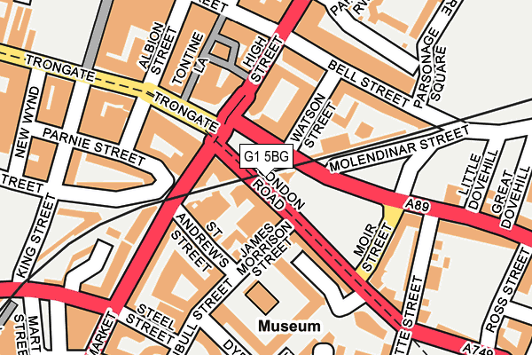 G1 5BG map - OS OpenMap – Local (Ordnance Survey)