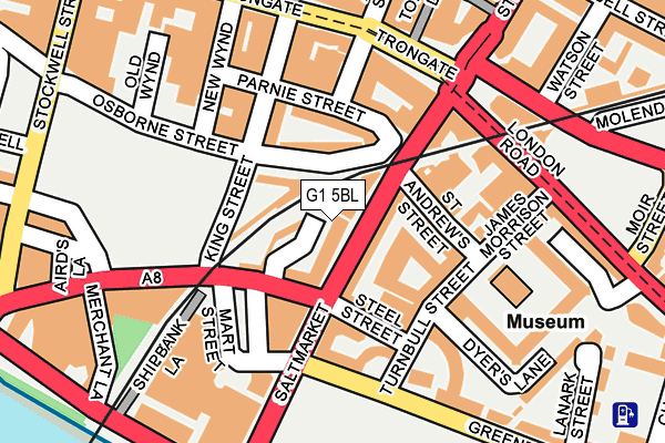 G1 5BL map - OS OpenMap – Local (Ordnance Survey)