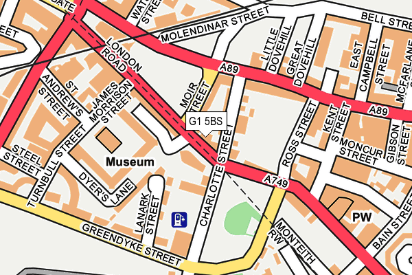 G1 5BS map - OS OpenMap – Local (Ordnance Survey)