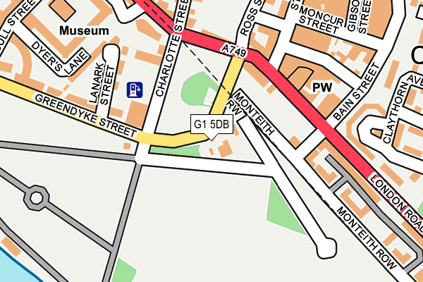 G1 5DB map - OS OpenMap – Local (Ordnance Survey)