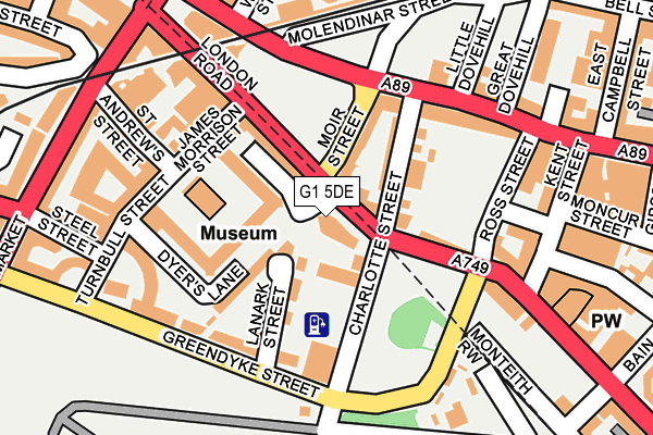 G1 5DE map - OS OpenMap – Local (Ordnance Survey)