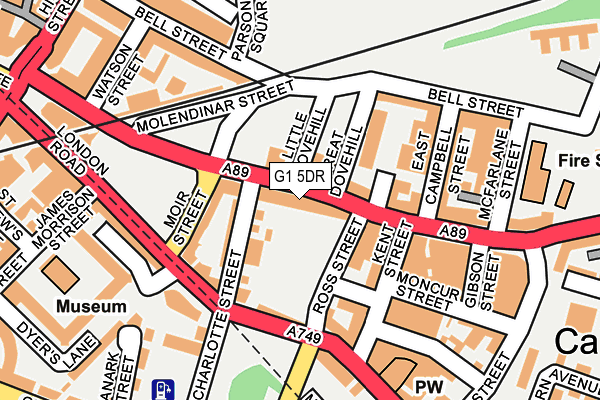 G1 5DR map - OS OpenMap – Local (Ordnance Survey)