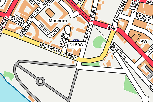 G1 5DW map - OS OpenMap – Local (Ordnance Survey)