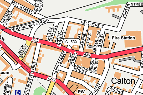 G1 5DX map - OS OpenMap – Local (Ordnance Survey)