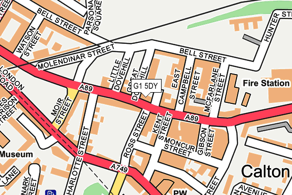 G1 5DY map - OS OpenMap – Local (Ordnance Survey)