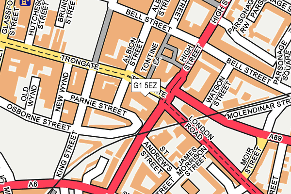 G1 5EZ map - OS OpenMap – Local (Ordnance Survey)