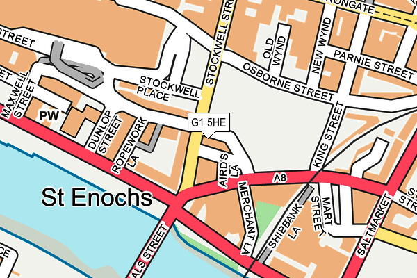 G1 5HE map - OS OpenMap – Local (Ordnance Survey)