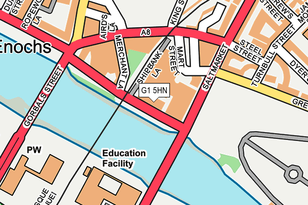 G1 5HN map - OS OpenMap – Local (Ordnance Survey)