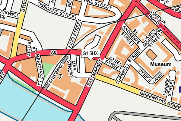 G1 5HX map - OS OpenMap – Local (Ordnance Survey)