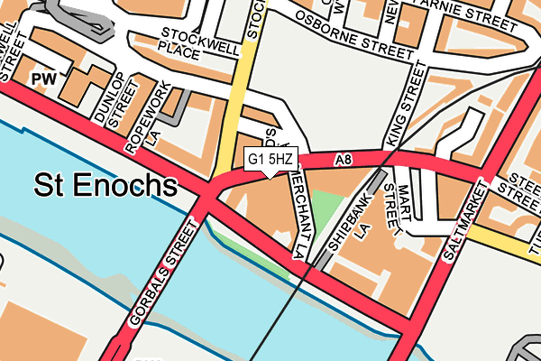 G1 5HZ map - OS OpenMap – Local (Ordnance Survey)