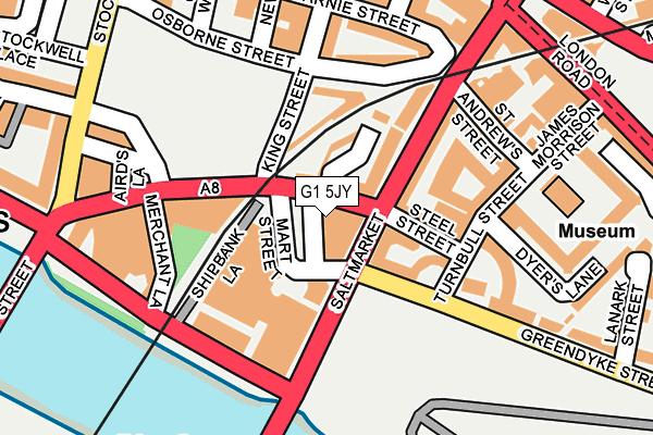 G1 5JY map - OS OpenMap – Local (Ordnance Survey)