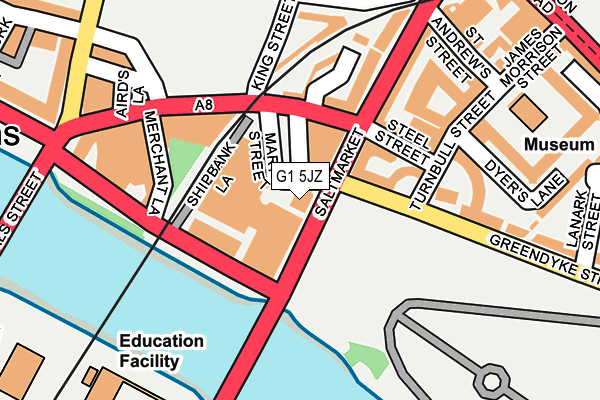 G1 5JZ map - OS OpenMap – Local (Ordnance Survey)