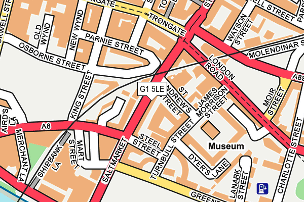 G1 5LE map - OS OpenMap – Local (Ordnance Survey)