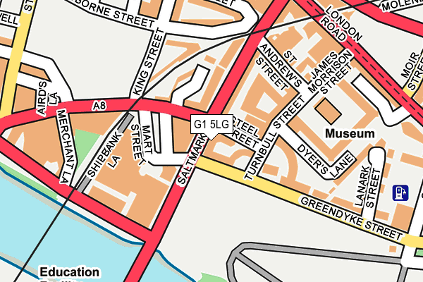 G1 5LG map - OS OpenMap – Local (Ordnance Survey)